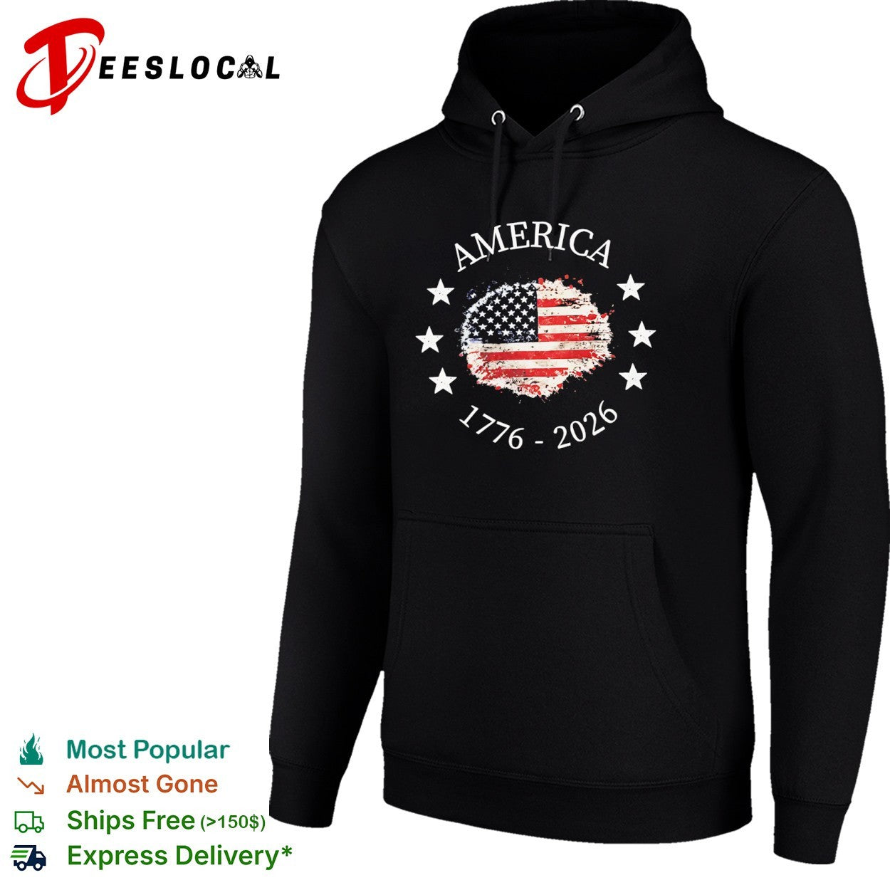 America stars flag 1776 2026 shirt