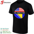 American Bosnia flag yes Im both of them shirt