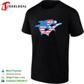 American Flag Baseball Shark Logo patriotic sports shirt