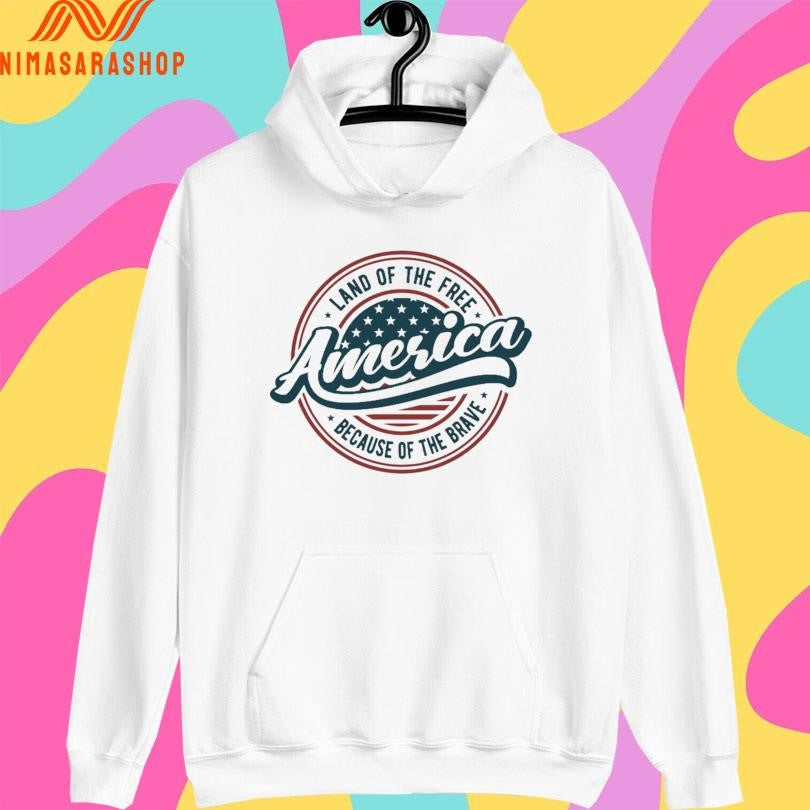 American Land Of The Free Because Of The Brave Logo Shirts