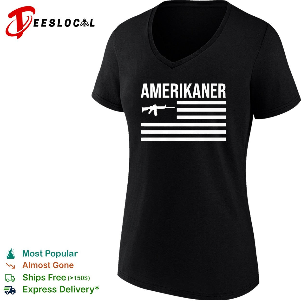 Amerikaner gun USA flag shirt