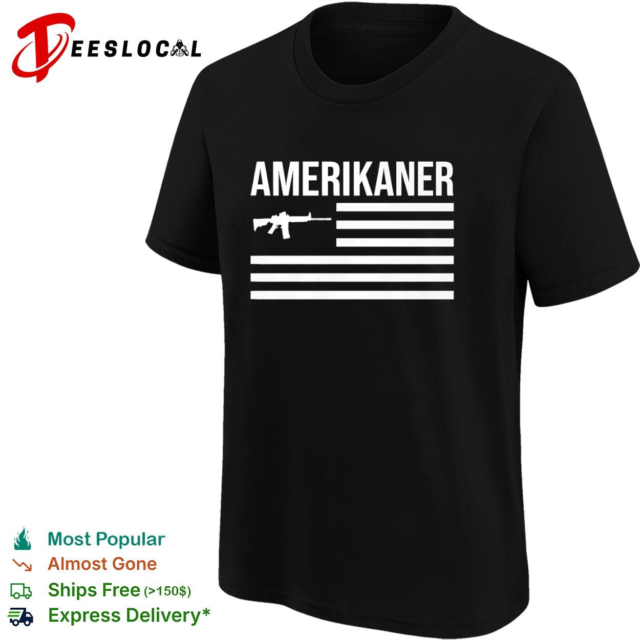 Amerikaner gun USA flag shirt