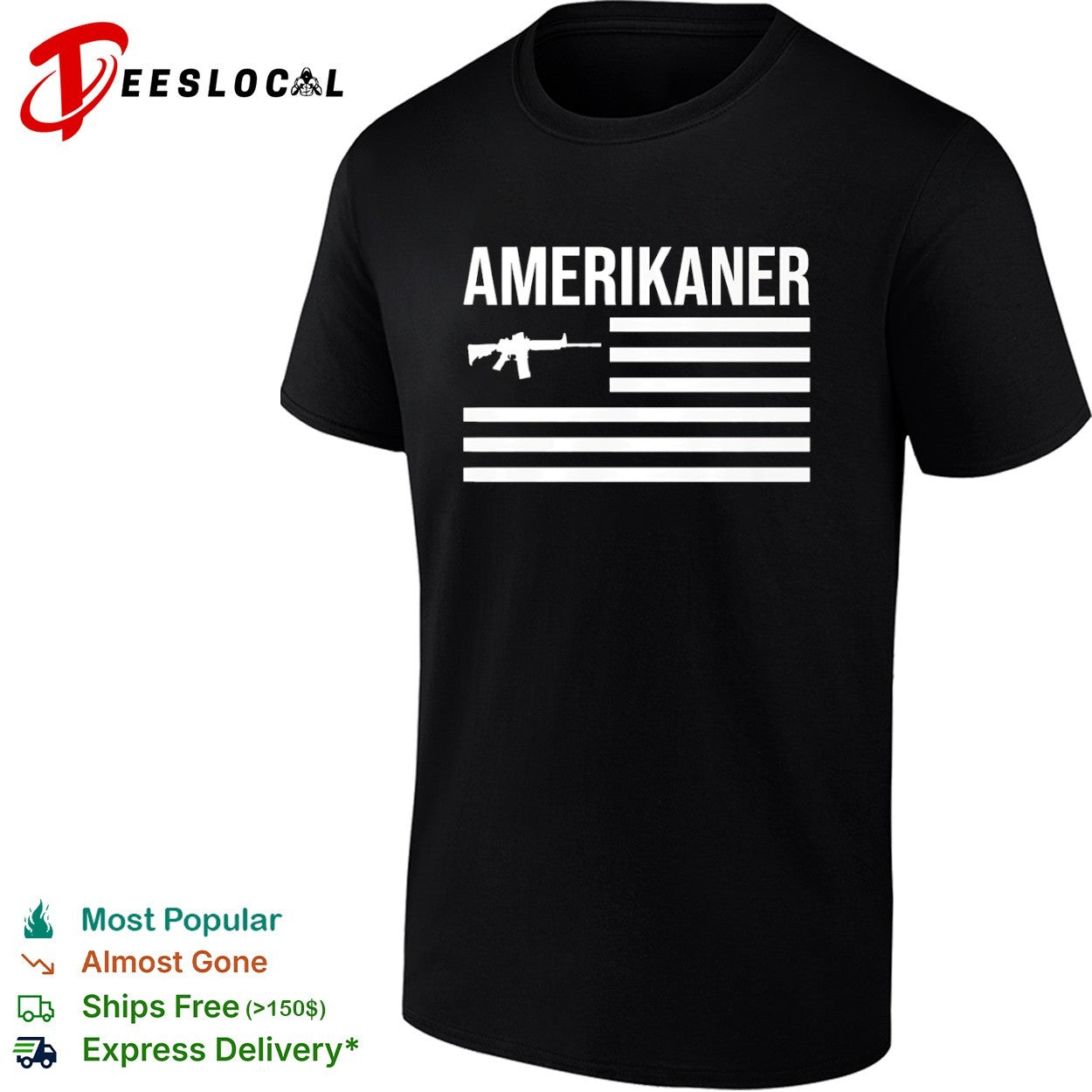 Amerikaner gun USA flag shirt