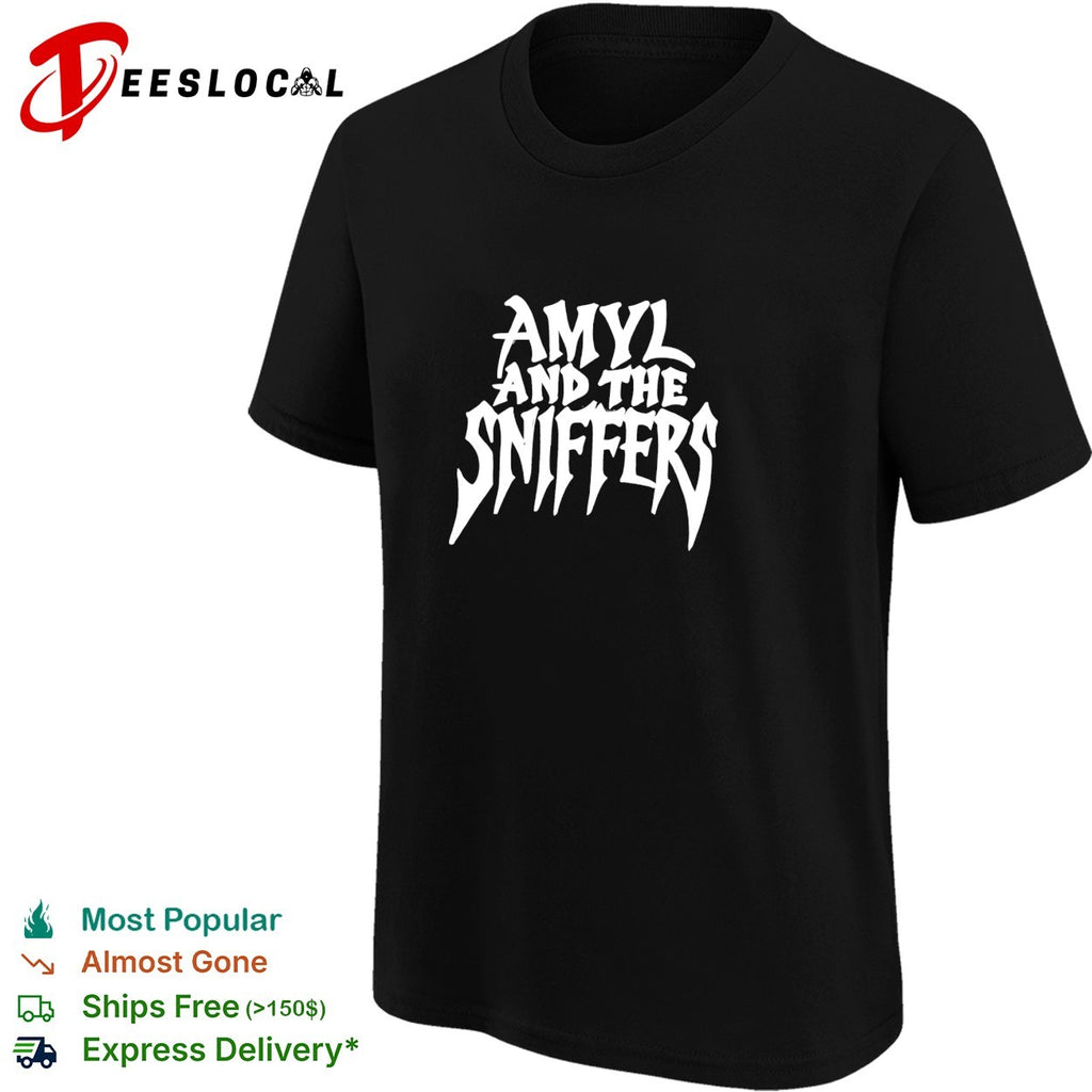 Amyl and the Sniffers gothic metal logo shirt