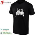 Amyl and the Sniffers gothic metal logo shirt