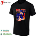Anime girl with gun and panther forbidden love Japanese kanji shirt