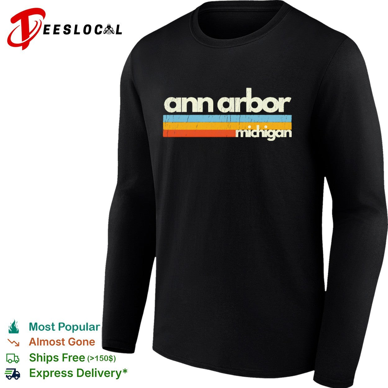 Ann Arbor Michigan retro shirt
