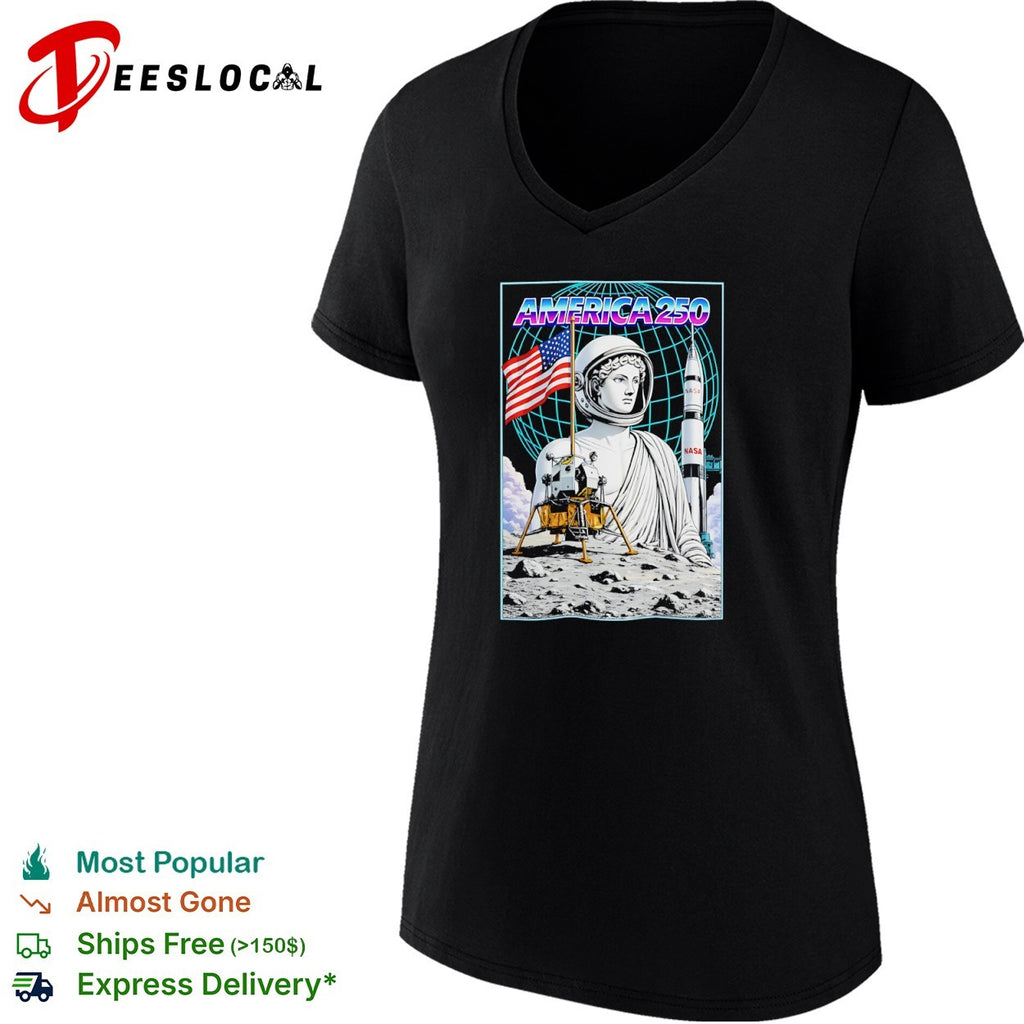 Apollo America 250 space rocket shirt