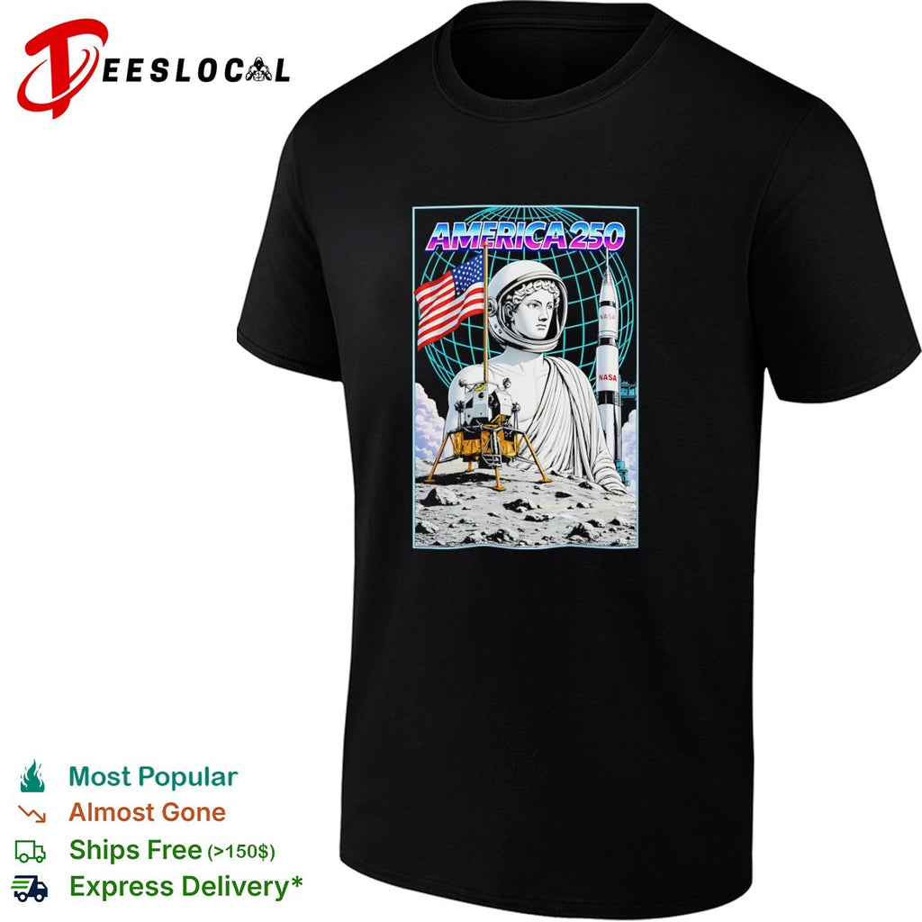 Apollo America 250 space rocket shirt