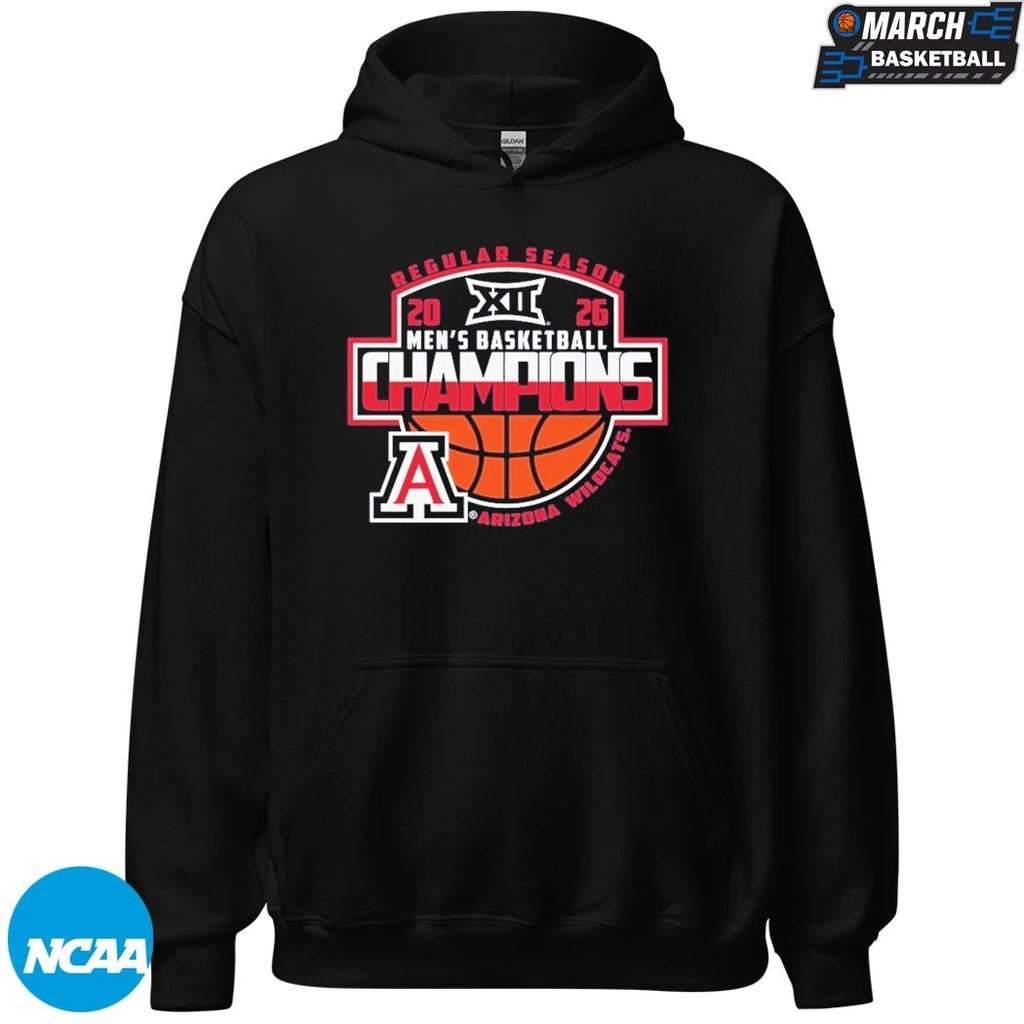 Arizona Wildcats Big 12 Men’s Basketball Regular Season Champions 2026 XII T-Shirts