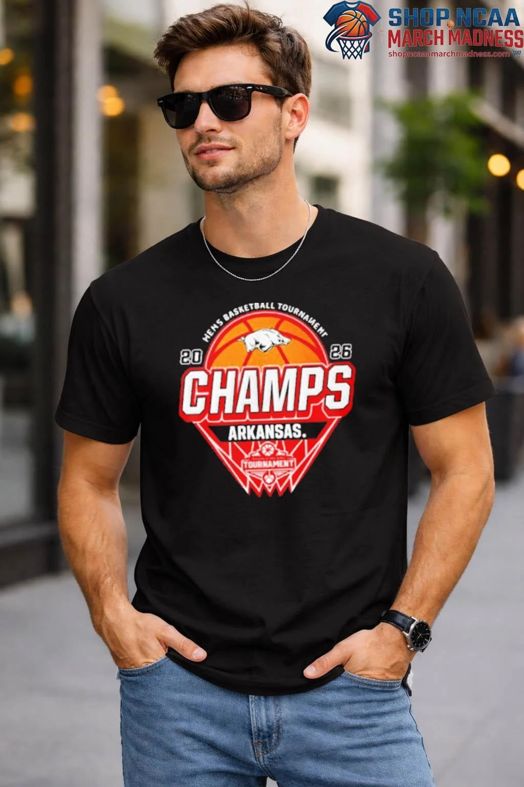 Arkansas Razorbacks Champions 2026 SEC Men’s Basketball Tournament 2026 Logo T Shirt