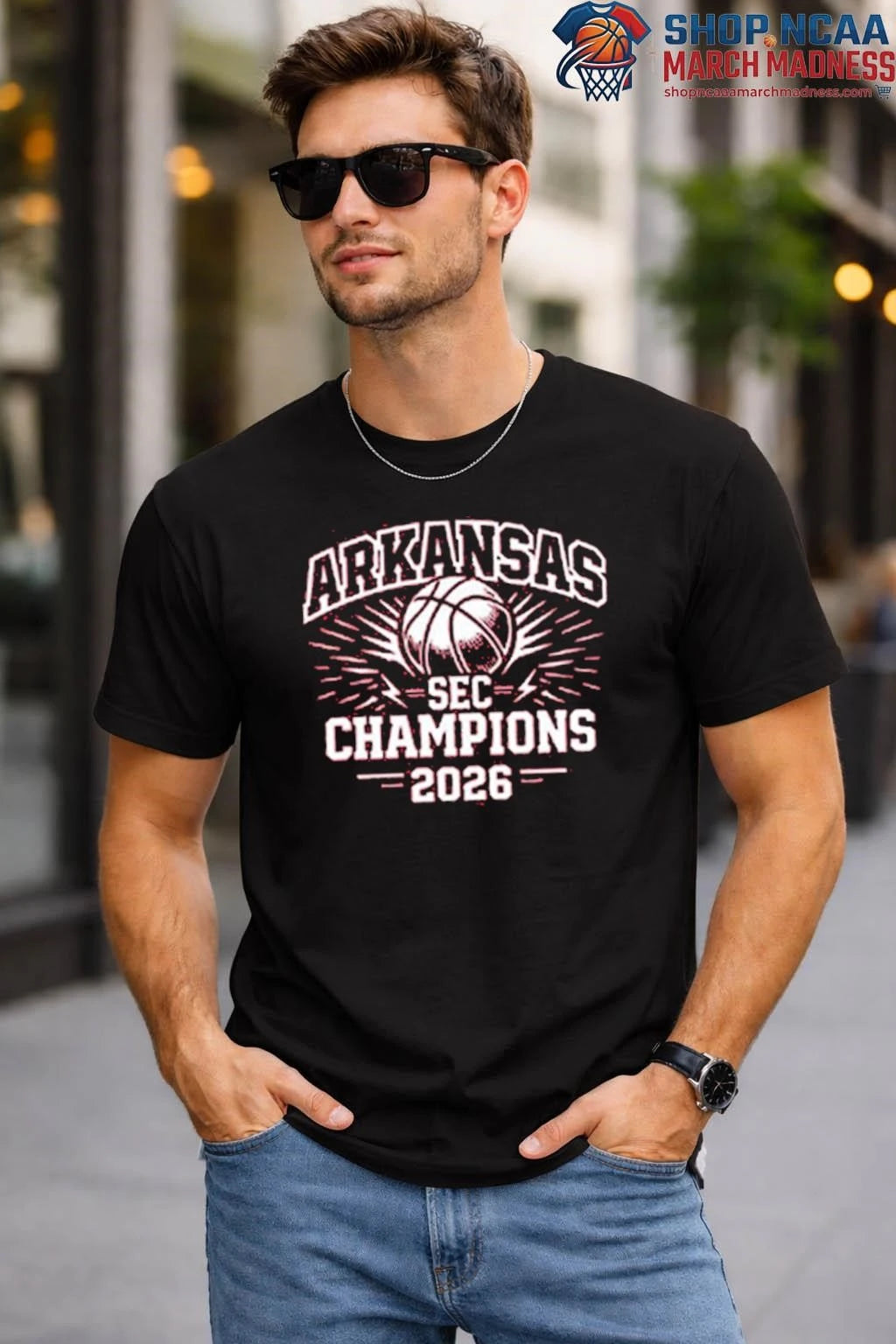Arkansas Razorbacks Champions SEC Men’s Basketball Tournament 2026 T Shirt