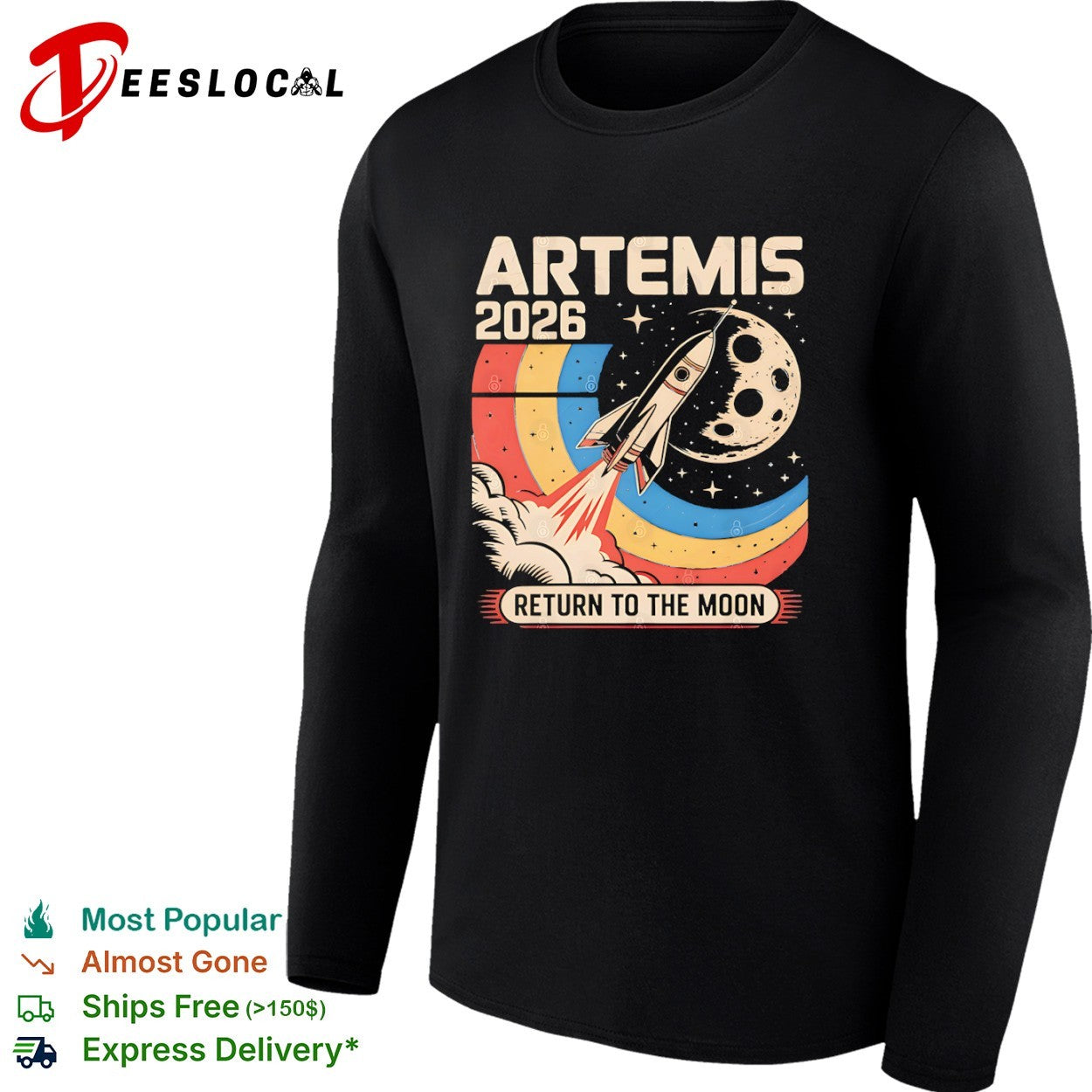 Artemis 2026 return to the moon rocket shirt