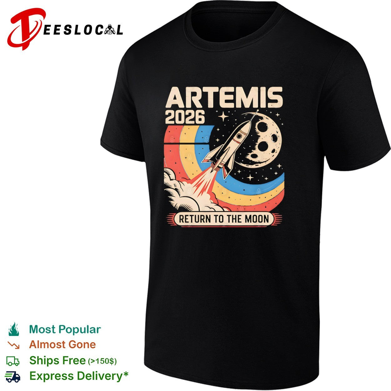 Artemis 2026 return to the moon rocket shirt