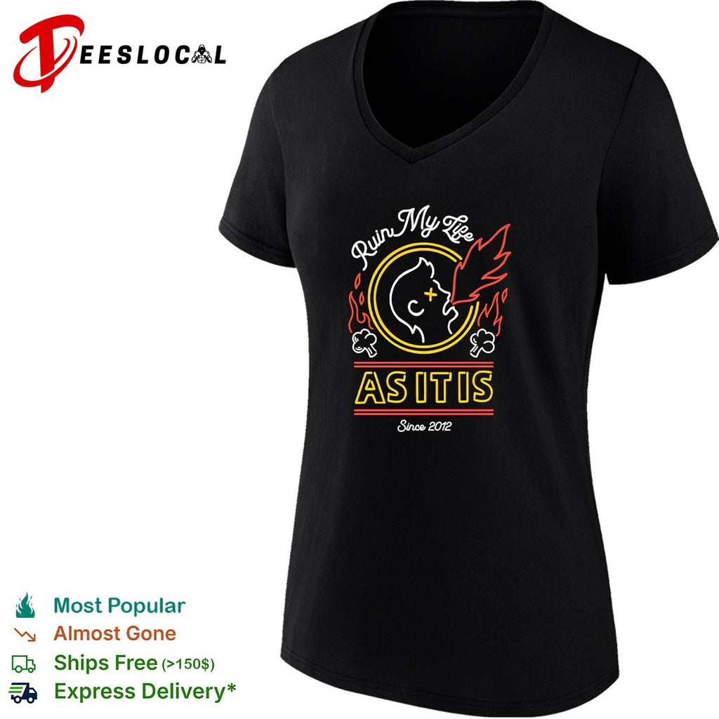 As It Is ruin my life since 2012 face spitting fire shirt