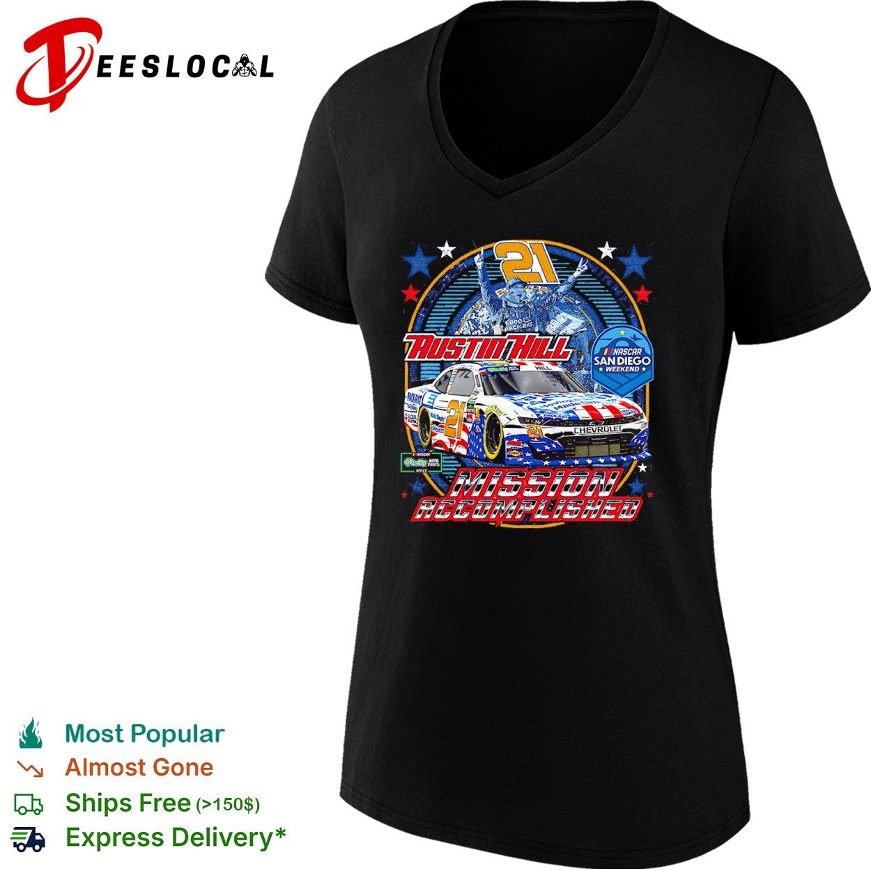 Austin Hill NASCAR San Diego Weekend 21 Winner Mission Accomplished 2026 shirt