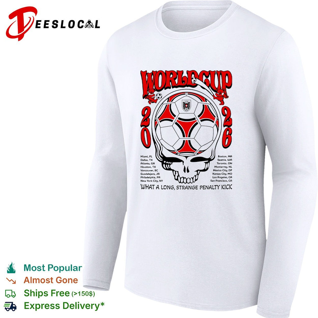 Austria World Cup 2026 Grateful Dead steal your face what a long strange penalty kick shirt