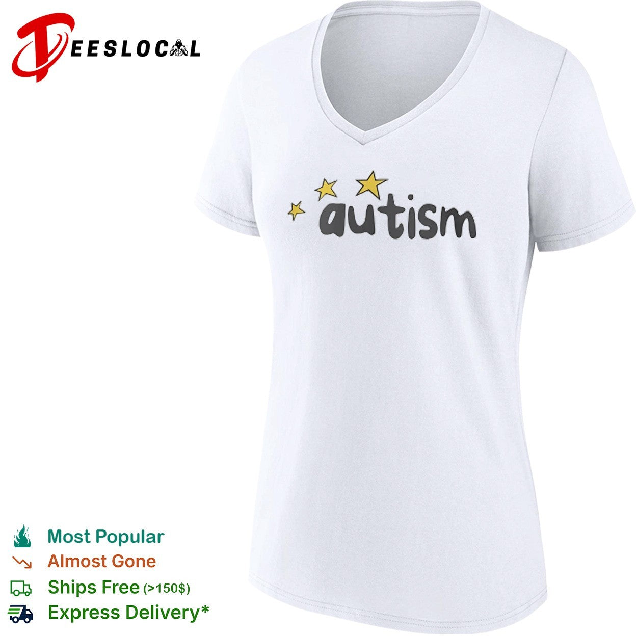 Autism with yellow stars shirt