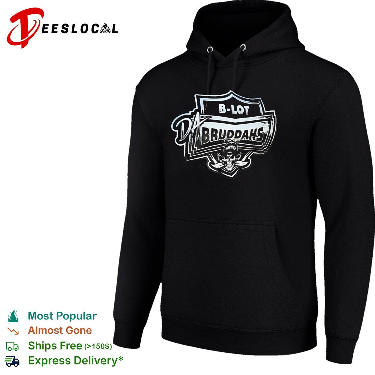 B Lot Da Bruddahs R8rntn Skull Pirates shirt