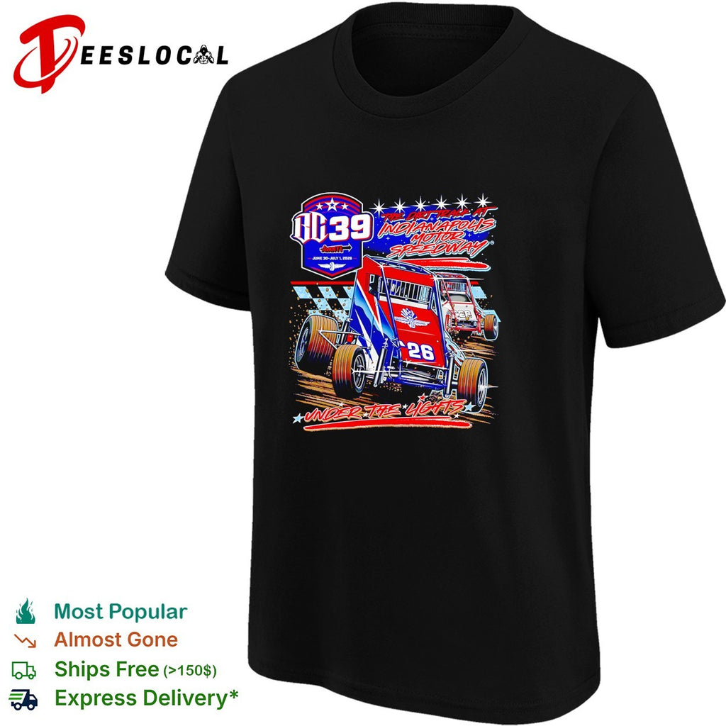 BC39 dirt track Indianapolis Motor Speedway sprint car under the lights 2026 shirt