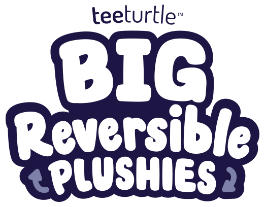 TeeTurtle Big Reversible Wolf Plushie (Rainbow + Dark Gray)