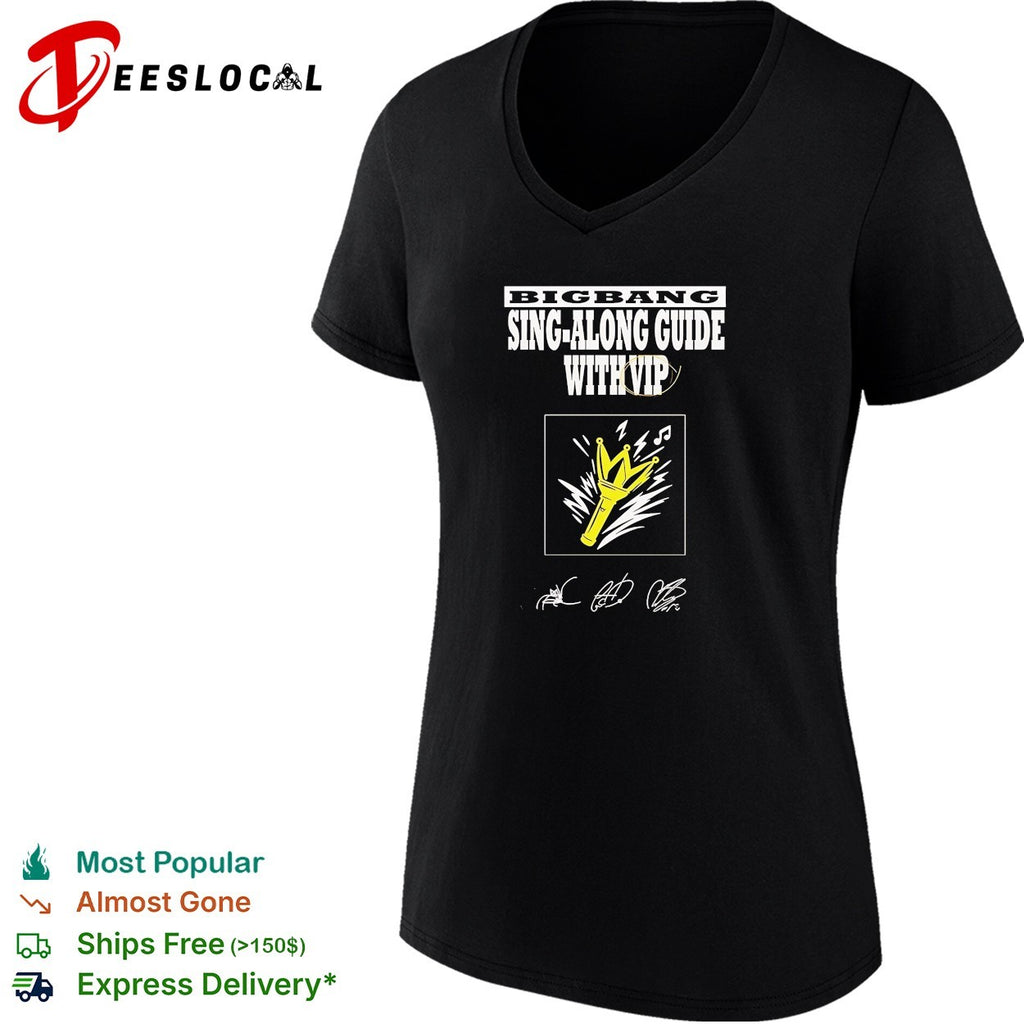 BIGBANG sing along guide with VIP lightstick shirt