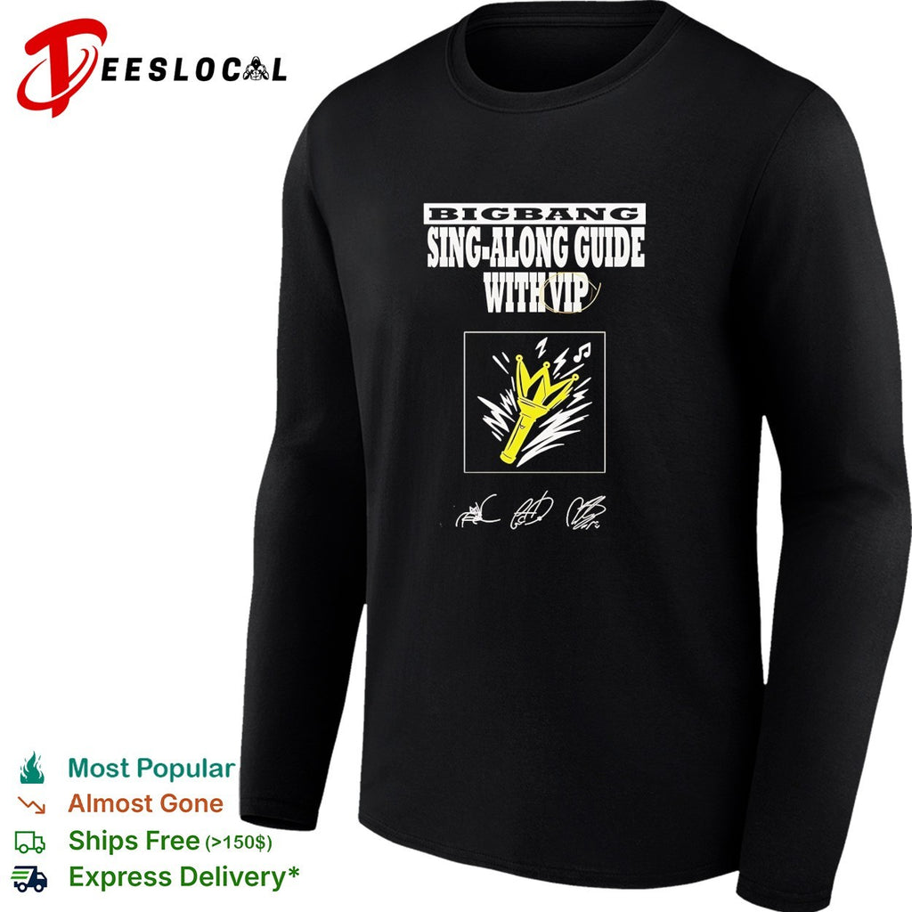 BIGBANG sing along guide with VIP lightstick shirt
