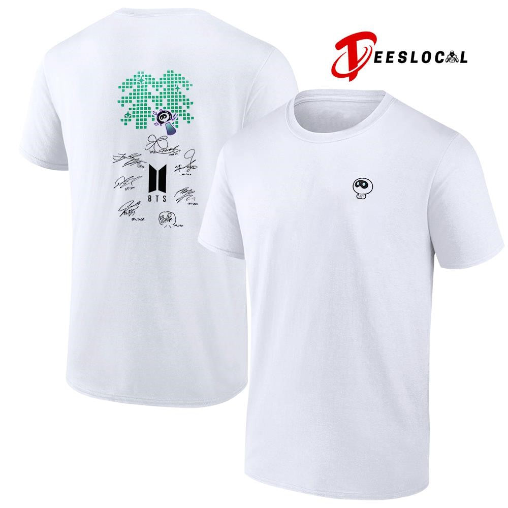 BTS Comeback and World Tour mascot signature shirt
