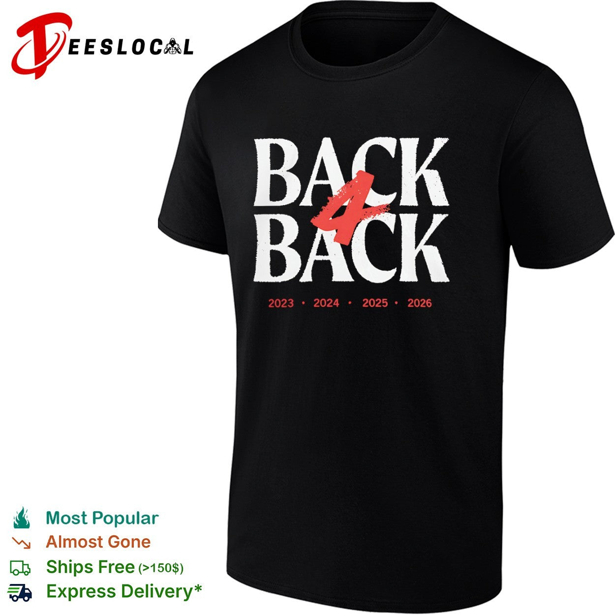 Back 4 Back 2023 2024 2025 2026 Toulouse Olympique Rugby League Champions shirt