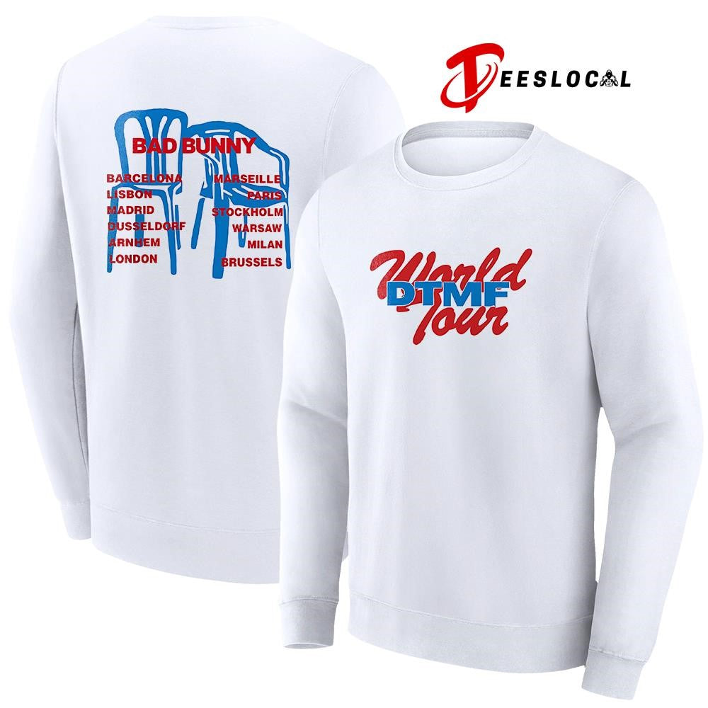 Bad Bunny DTMF World Tour monobloc cities shirt