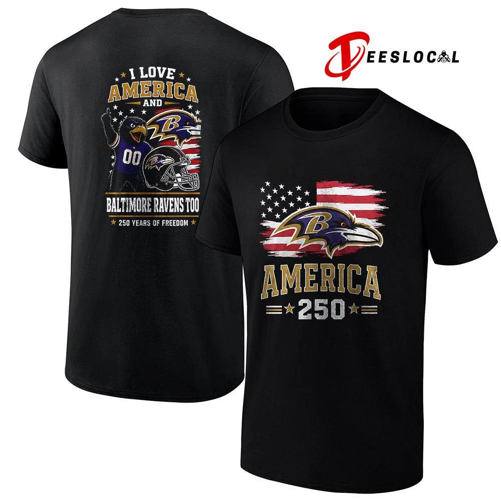 Baltimore Ravens 250 years of freedom mascot shirt