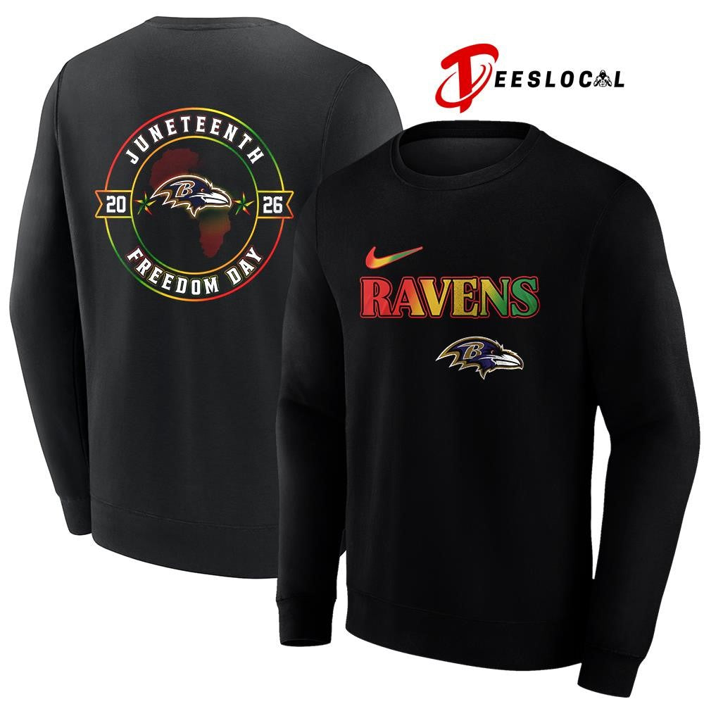 Baltimore Ravens x Juneteenth Strong freedom day logo shirt
