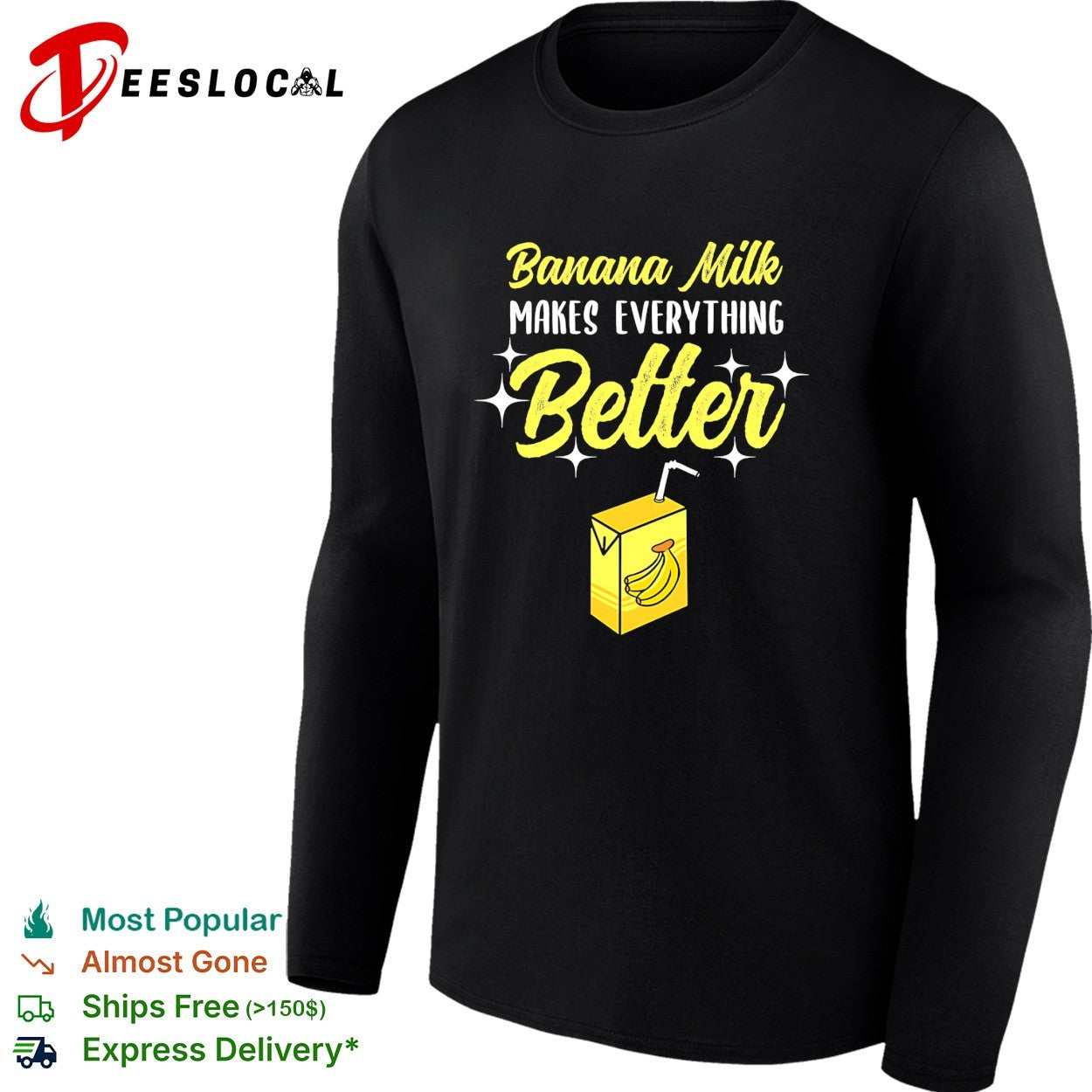 Banana milk makes everything better carton shirt