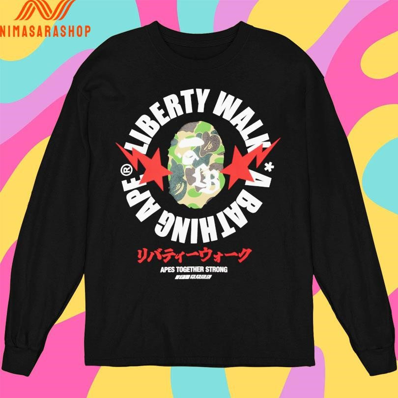 Bape X Liberty Walk A Bathing Ape Apes Together Strong Shirts
