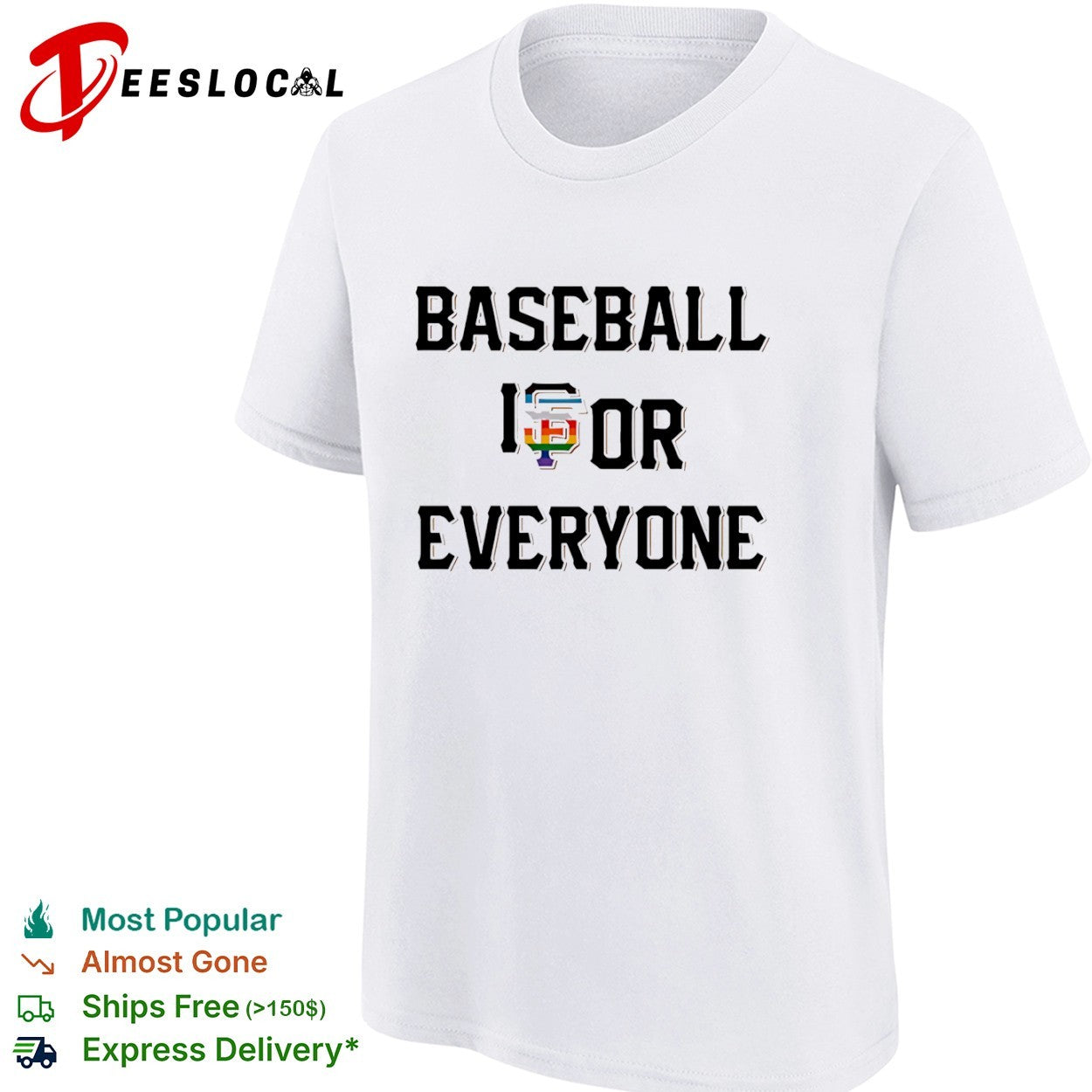 Baseball is for Everyone San Francisco Giants Pride Rainbow shirt