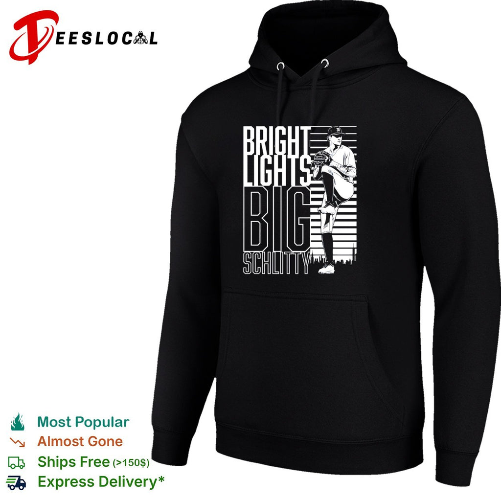 Baseball pitcher bright lights big schlitty skyline shirt