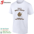 Bear riding bicycle born to dilly dally forced to pick up the pace shirt