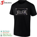 Believe American stars red pride typography shirt