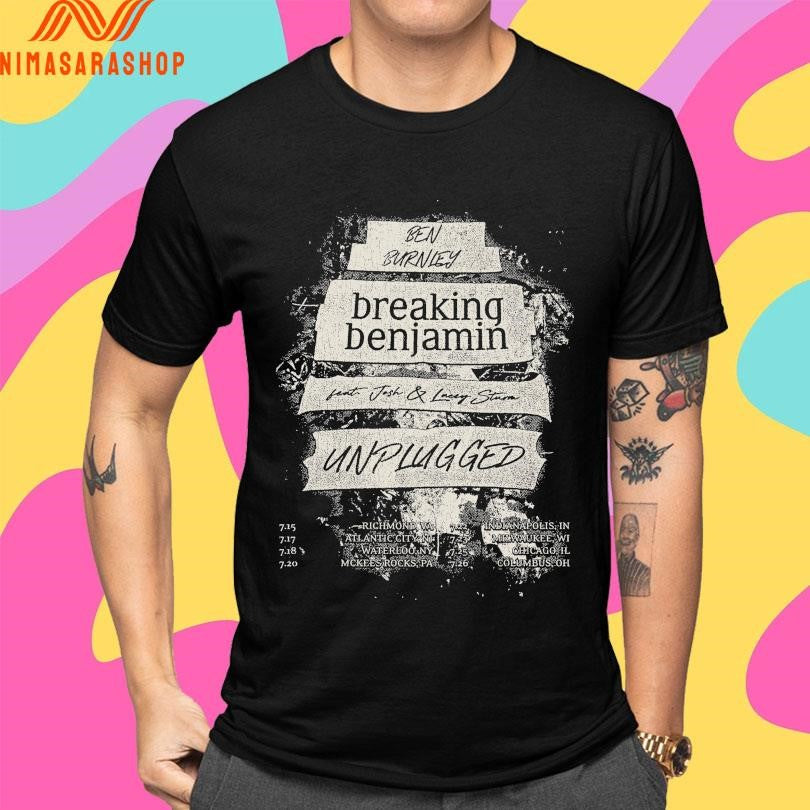 Ben Burnley Breaking Benjamin Feat Josh And Lacey Sturm Unplugged Tour Shirts