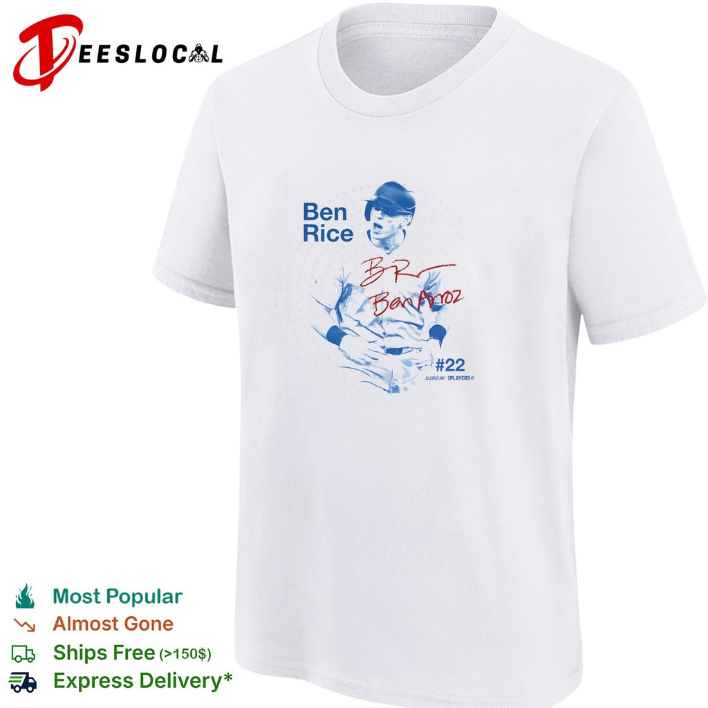 Ben Rice New York Yankees Ben Arroz portrait signature shirt