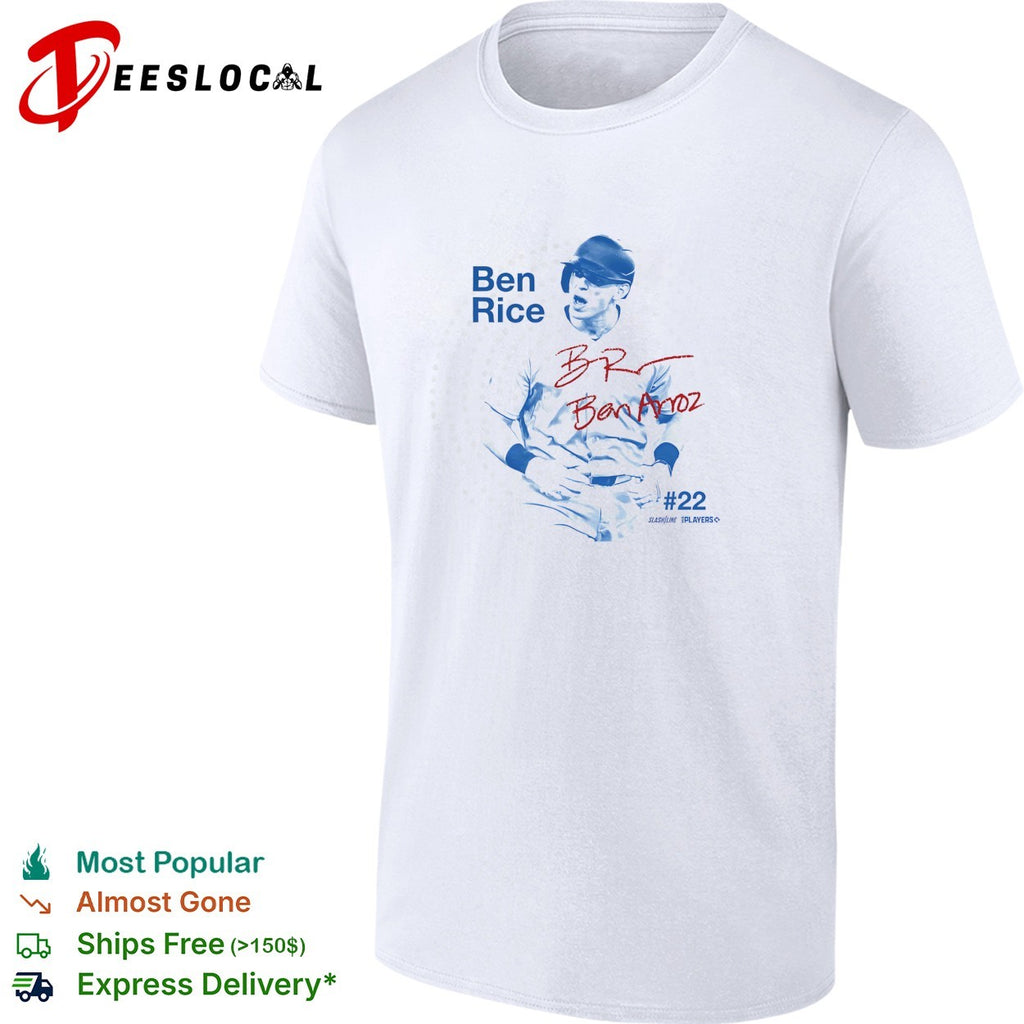 Ben Rice New York Yankees Ben Arroz portrait signature shirt
