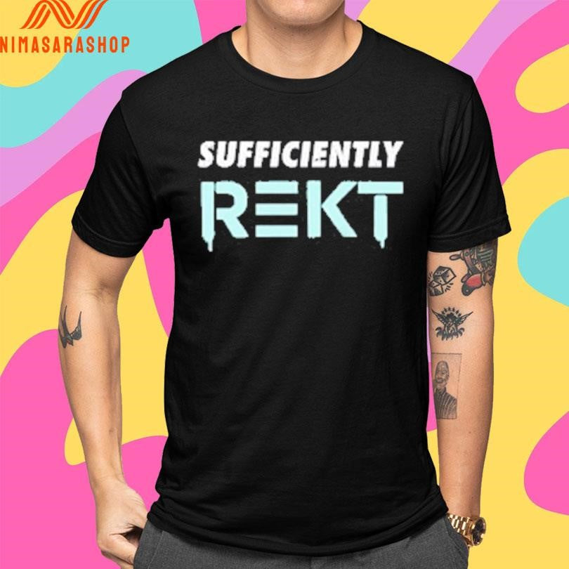 Benjamin Cowen Wearing Sufficiently Rekt Shirts