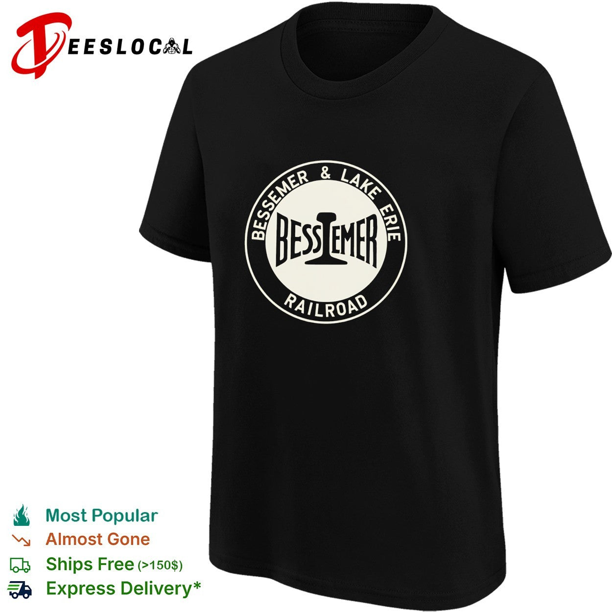 Bessemer and Lake Erie Railroad circular logo shirt