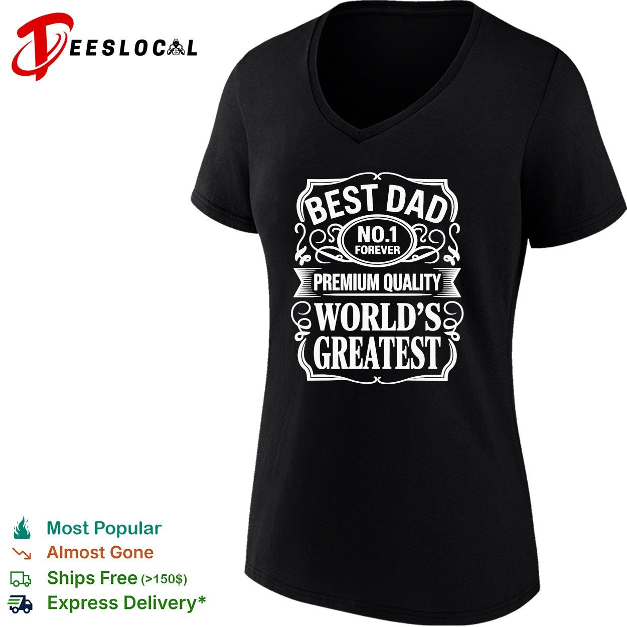 dad no 1 forever world’s greatest premium quality shirt