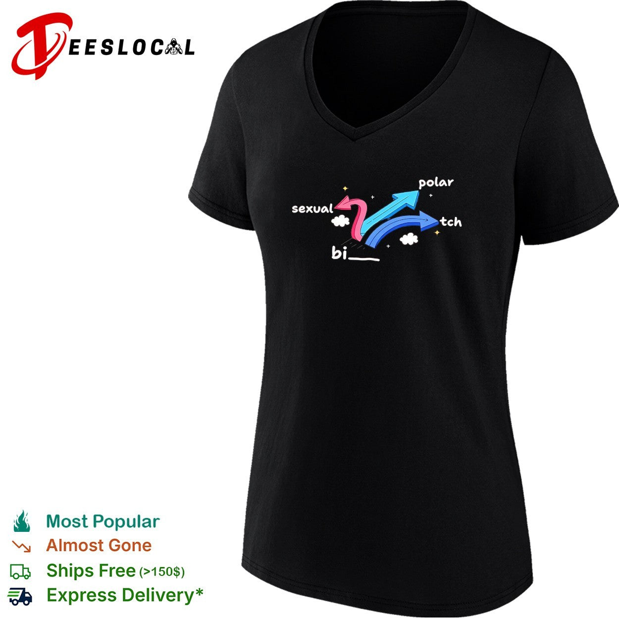 Bi sexual polar tch arrows wordplay pun shirt