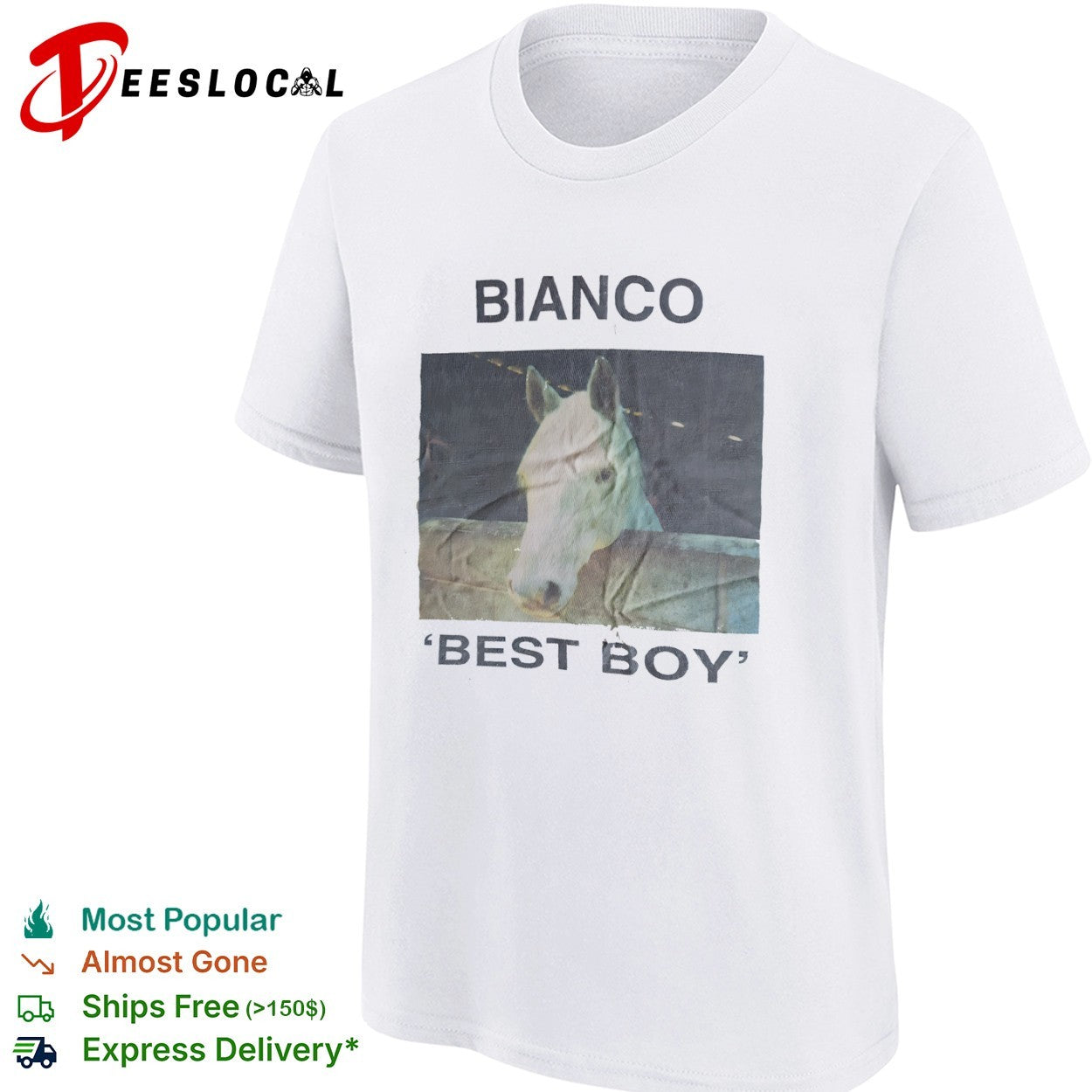 Bianco Best Boy horse portrait shirt