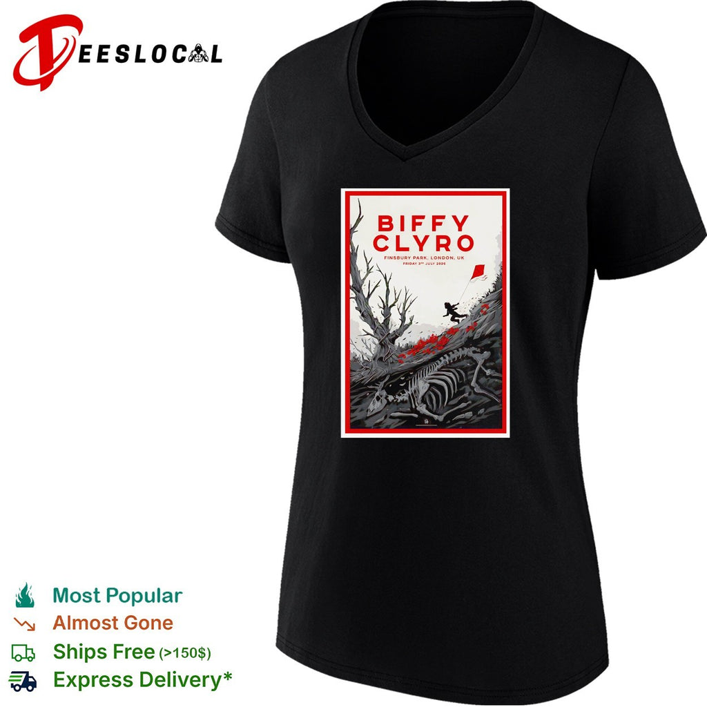 Biffy Clyro Finsbury Park London UK July 3rd 2026 child kite skeleton tree poster shirt