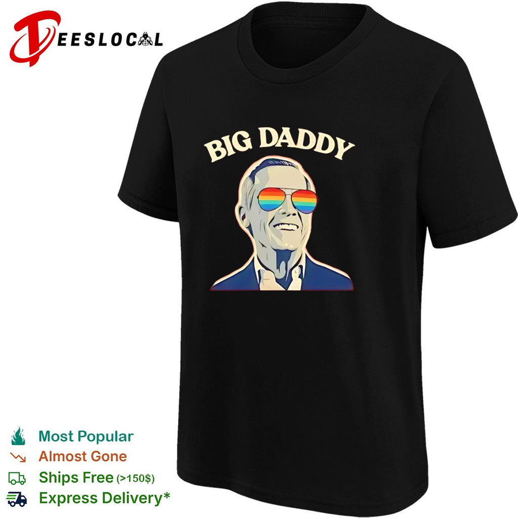 Big Daddy Joe Biden Rainbow Aviator Sunglasses Pride Shirt