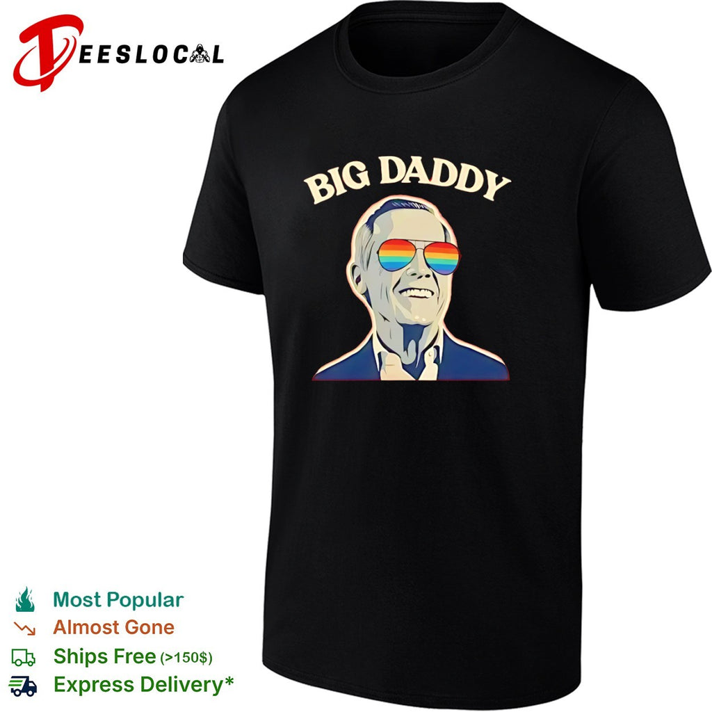 Big Daddy Joe Biden Rainbow Aviator Sunglasses Pride Shirt