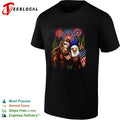 Bigfoot and bald eagle wearing USA sunglasses fireworks shirt